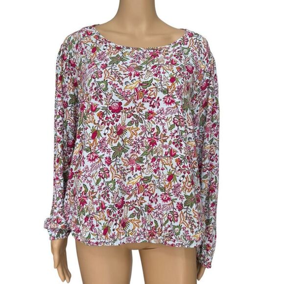 Loft plus jungle wrap back cropped blouse top size 16 - Picture 2 of 7